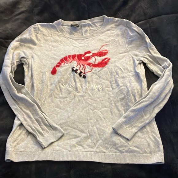 Talbots Lobster Santa Claws sweater NWOT - Picture 1 of 5